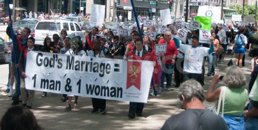 Hundreds March Against Same-Sex Marriage in Chicago