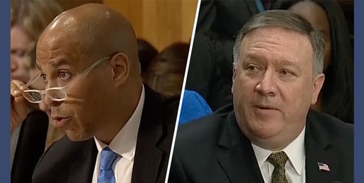 Mike Pompeo Faces Cory Booker’s Inquisition