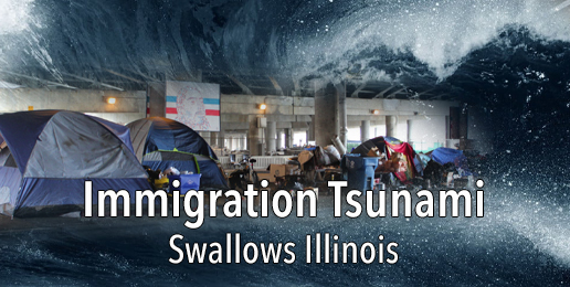 Immigration Tsunami Swallows Illinois, “Refugee Tent Cities” Planned