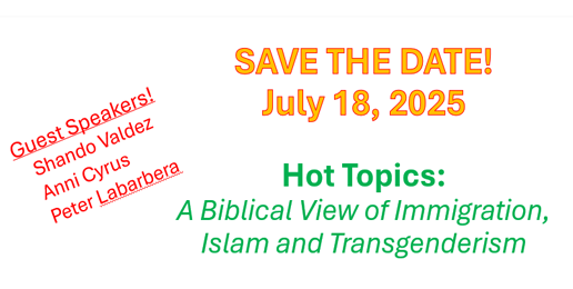 A Biblical View of Immigration, Islam and Transgenderism A Biblical View of Immigration, Islam and Transgenderism